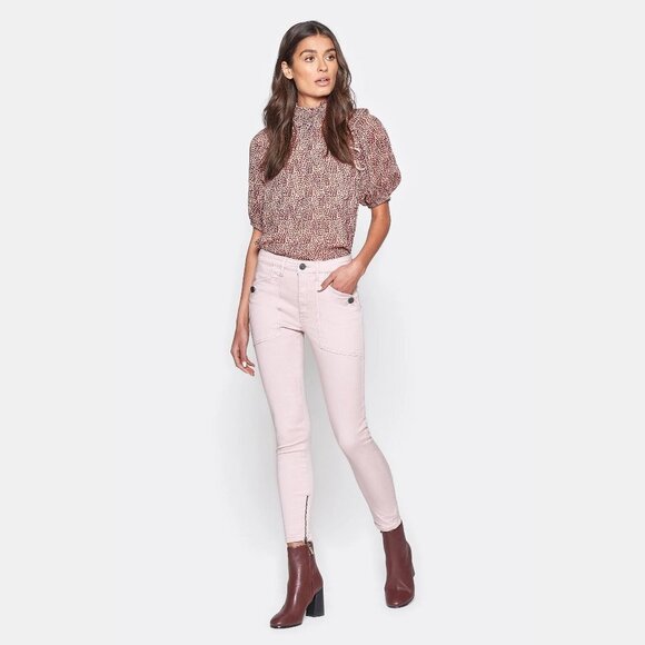 NWT Joie light pink slim fit crop leg skinny jeans, 25 - Picture 3 of 15